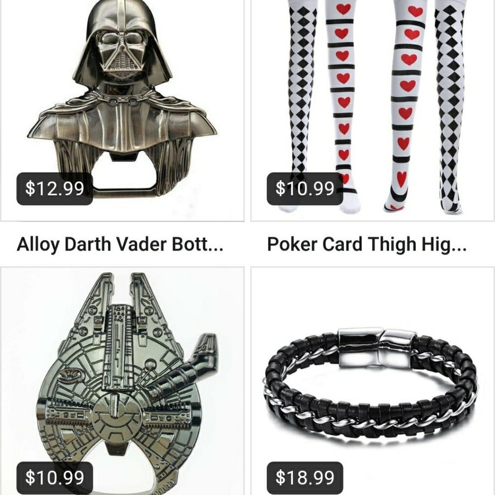 Novelty items and jewelry